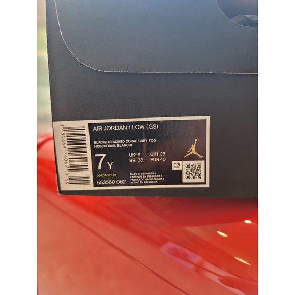 jordan 1 low white grey pink size 7 - Picture 2 of 9